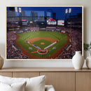 St. Louis Cardinals Baseball Team Print - Busch Stadium Wall by MyGreatCanvas | Canvas Wall Art Prints | Photo Prints & Wall Decor
