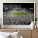 Beaver Stadium Night Game Triple Canvas Wall Art - Penn