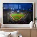 Truist Park Night Game Canvas Art - Atlanta Braves Stadium