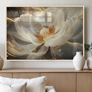 Gold Floral Wall Art Canvas Print, Framed Modern Flower Art by MyGreatCanvas | Canvas Wall Art Prints | Photo Prints & Wall Decor