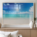 Blue Ocean Wall Art Canvas Print - Tranquil Ocean Paradise