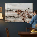 Texas Longhorn Canvas Wall Art Print – Majestic Western by MyGreatCanvas | Canvas Wall Art Prints | Photo Prints & Wall Decor