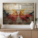 Abstract Angel Wings Canvas Wall Art – Framed and Ready to