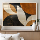Geometric Abstract Wall Art Canvas Print, Mid Century Modern