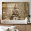 Buddha Wall Art Canvas Print, Buddha Meditation Room Decor,