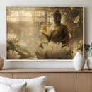 Golden Buddha Wall Art | Yoga Room Decor and Meditation Room by MyGreatCanvas | Canvas Wall Art Prints | Photo Prints & Wall Decor
