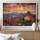 Rocky Mountains Sunset Wall Art Canvas Print – Ready to