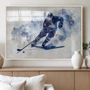 Hockey Player Wall Art Canvas Print - Sports-Inspired