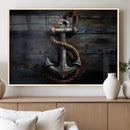 3 Panel Grunge Abstract Anchor Wall Art Canvas Print Set
