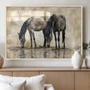 Chinese Style Abstract Black Horses Wall Art Canvas Print - by MyGreatCanvas | Canvas Wall Art Prints | Photo Prints & Wall Decor