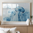 Blue Jellyfish Wall Art Canvas Print