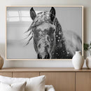 Western Wall Art | Black and White Winter Horse Wall Art | by MyGreatCanvas | Canvas Wall Art Prints | Photo Prints & Wall Decor