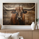 Longhorn Bull Wall Art | Canvas Print | Ready to Hang | by MyGreatCanvas | Canvas Wall Art Prints | Photo Prints & Wall Decor