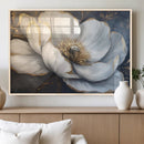 White Magnolia Flower Wall Art Canvas Print | Abstract