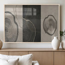 Minimalist Tree Rings Wall Art | Modern Abstract Canvas