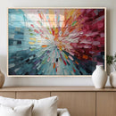 Radiant Bloom Abstract Floral Wall Art Canvas Print -