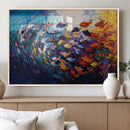 Vibrant Abstract Fish Swarm Art – Colorful Fish Inspired