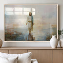 Framed Jesus Walking on Water Wall Art - 3-Panel Christian
