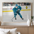 San Jose Sharks Ice Hockey Player Wall Art Canvas Print