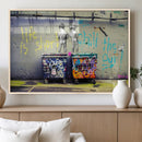 Banksy Life is Short Wall Art - Iconic Graffiti Art on by MyGreatCanvas | Canvas Wall Art Prints | Photo Prints & Wall Decor