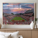 Carter-Finley Stadium Art Sunset Game Triple Canvas Wall Art