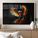 Fiery Phoenix Canvas Print | Ready to Hang Wall Art | Bold