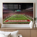 Wisconsin Badgers Football Team Print Canvas- Madison Camp