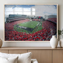Cincinnati Bearcats Football Team Print - Nippert Stadium Wall Art Canvas Print