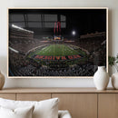 Framed Texas Tech Red Raiders Stadium Canvas, Texas Tech Red
