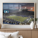 Memphis Tigers Football Team Print - Memphis Simmons Bank