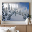 Winter Ski Lift Wall Art Print - Landscape Wall Art | Snowy