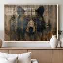 Abstract 399 Bear Wall Art | Rustic Cabin Wall Decor with