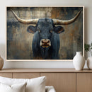 Texas Western Wall Art Canvas Print - Abstract Cow Longhorn by MyGreatCanvas | Canvas Wall Art Prints | Photo Prints & Wall Decor