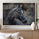 Large Abstract Horse Wall Art Canvas Print | Farmhouse Wall