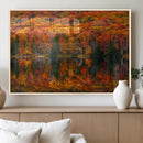 Fall Foliage Wall Art - Autumn Reflection Canvas Print,