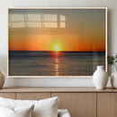 Golden Horizon Sunset Over Ocean Wall Art Canvas Print – by MyGreatCanvas | Canvas Wall Art Prints | Photo Prints & Wall Decor