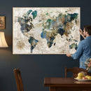 Framed Vintage World Map Wall Art – Abstract Map Canvas by MyGreatCanvas | Canvas Wall Art Prints | Photo Prints & Wall Decor