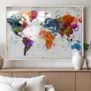 World Map Canvas Print – Framed Travel Map Wall Art for by MyGreatCanvas | Canvas Wall Art Prints | Photo Prints & Wall Decor