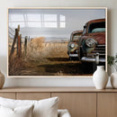 Old Rustic Classic Car Wall Art Canvas Print
