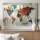 Watercolor World Map Canvas Print – Framed Wall Art for by MyGreatCanvas | Canvas Wall Art Prints | Photo Prints & Wall Decor