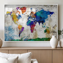 World Map Canvas Print – Framed Travel Map Wall Art for by MyGreatCanvas | Canvas Wall Art Prints | Photo Prints & Wall Decor