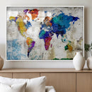 World Map Canvas Print – Framed Travel Map Wall Art for by MyGreatCanvas | Canvas Wall Art Prints | Photo Prints & Wall Decor