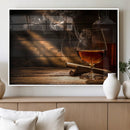Whiskey and Cigar Wall Art Canvas Print by MyGreatCanvas | Canvas Wall Art Prints | Photo Prints & Wall Decor