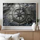 Ship Steering Wheel Vintage Wall Art Canvas Print by MyGreatCanvas | Canvas Wall Art Prints | Photo Prints & Wall Decor