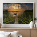 Lake and Flower Wall Art Canvas Print