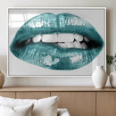 Blue Lips Wall Art Canvas Print