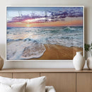 Coastal Sunset Art Beach Canvas Wall Art Print | Ocean Waves by MyGreatCanvas | Canvas Wall Art Prints | Photo Prints & Wall Decor