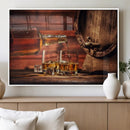 Whiskey and Cigar Canvas Wall Art | 3 Panel Bar Room Decor by MyGreatCanvas | Canvas Wall Art Prints | Photo Prints & Wall Decor