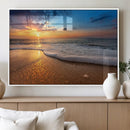 Sunset and Beach at Night Wall Art Canvas Print