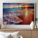 Colorful Coastal Sunset on the Beach Canvas Print, Ocean